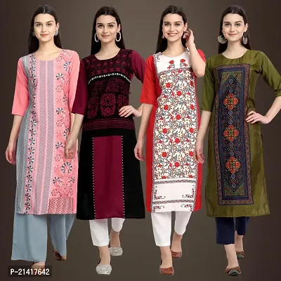 Fancy Crepe Kurtis for Women Pack Of 4