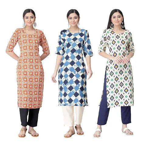 Classic Crepe Kurtis For Women Combo Pack Of 3