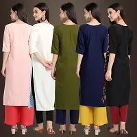 Fancy Crepe Kurtis For Women Pack Of 5-thumb1