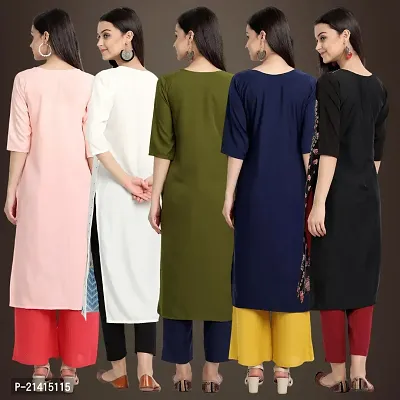 Fancy Crepe Kurtis For Women Pack Of 5-thumb2