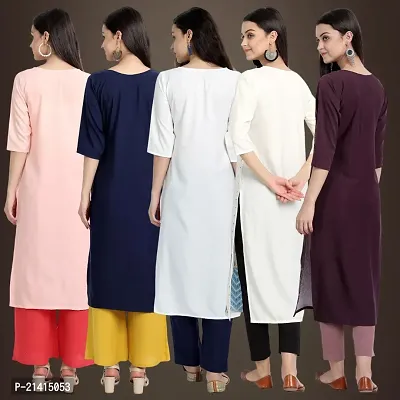 Fancy Crepe Kurtis For Women Pack Of 5-thumb2