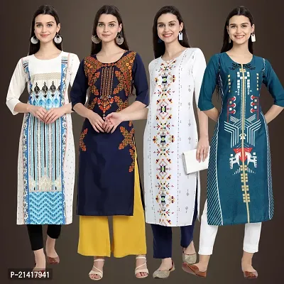 Fancy Crepe Kurtis for Women Pack Of 4-thumb0