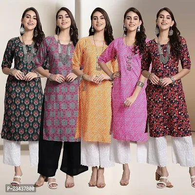 Fancy Crepe Kurtis For Women Pack Of 5