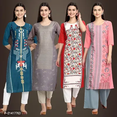 Fancy Crepe Kurtis for Women Pack Of 4