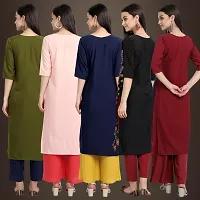 Fancy Crepe Kurtis For Women Pack Of 5-thumb1