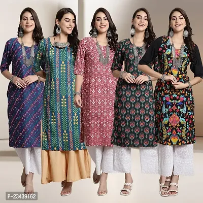 Fancy Crepe Kurtis For Women Pack Of 5