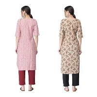 Attarctive Crepe Printed Straight Kurti Combo For Women Pack Of 2-thumb1