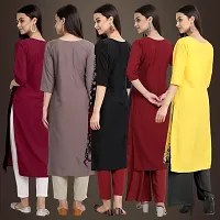 Fancy Crepe Kurtis For Women Pack Of 5-thumb1