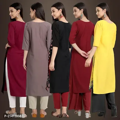 Fancy Crepe Kurtis For Women Pack Of 5-thumb2