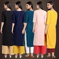 Fancy Crepe Kurtis For Women Pack Of 5-thumb1