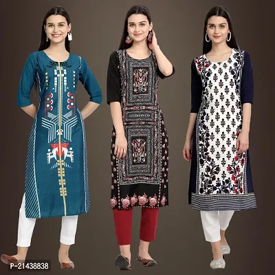 Fancy Crepe Kurtis for Women Pack Of 3-thumb0