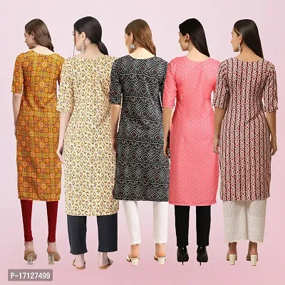 Women Stylish Crepe Printed Straight Kurta-thumb2