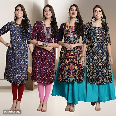 Fancy Crepe Kurtis for Women Pack Of 4