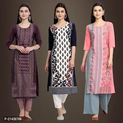 Fancy Crepe Kurtis for Women Pack Of 3