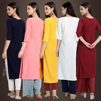 Fancy Crepe Kurtis For Women Pack Of 5-thumb1