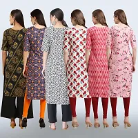 Women Stylish Crepe Printed Straight Kurta Combo-thumb1