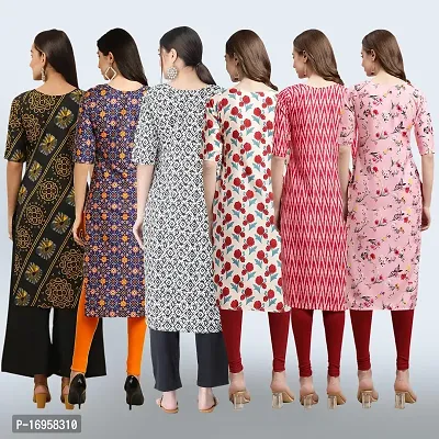 Women Stylish Crepe Printed Straight Kurta Combo-thumb2