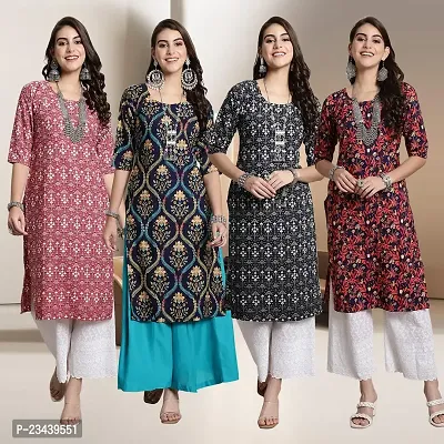 Fancy Crepe Kurtis for Women Pack Of 4-thumb0