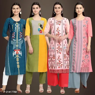 Fancy Crepe Kurtis for Women Pack Of 4