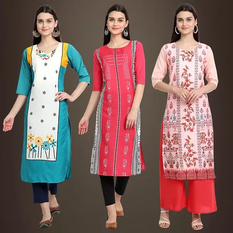 Stylish Fancy Crepe Kurtis Pack Of 3