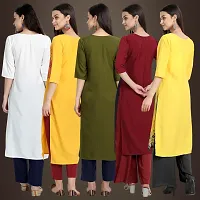 Fancy Crepe Kurtis For Women Pack Of 5-thumb1