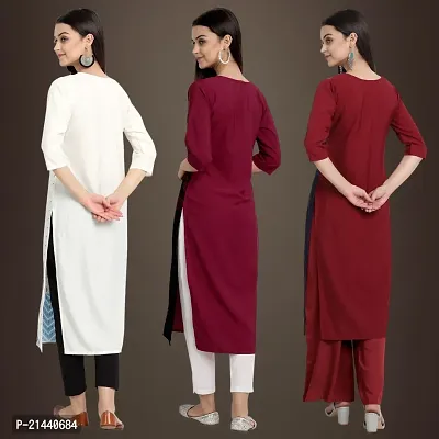 Fancy Crepe Kurtis for Women Pack Of 3-thumb2