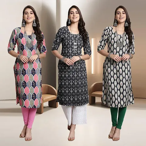 Fancy Rayon Kurtis For Women Pack Of 3