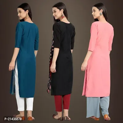 Fancy Crepe Kurtis for Women Pack Of 3-thumb2