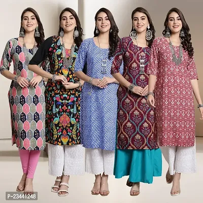 Fancy Crepe Kurtis For Women Pack Of 5