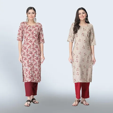 Classic Crepe Kurtis For Women Combo Pack Of 2