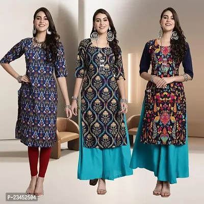 Fancy Rayon Kurtis For Women Pack Of 3