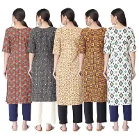 New Crepe Printed Kurtis Combo For Women Pack Of 5-thumb1