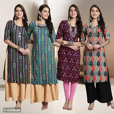 Fancy Crepe Kurtis for Women Pack Of 4