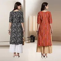 Fancy Rayon Kurtis For Women Pack Of 2-thumb1