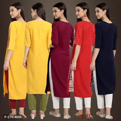 Fancy Crepe Kurtis For Women Pack Of 5-thumb2