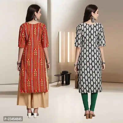 Fancy Rayon Kurtis For Women Pack Of 2-thumb2