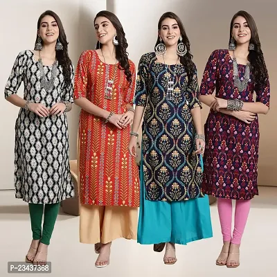 Fancy Crepe Kurtis for Women Pack Of 4