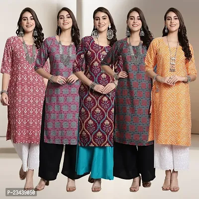 Fancy Crepe Kurtis For Women Pack Of 5