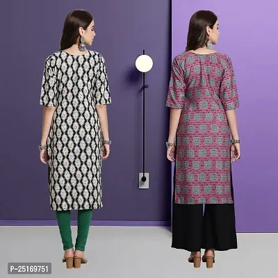 Fancy Crepe Kurtas For Women Pack Of 2-thumb2