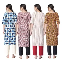 New Crepe Combo Printed Kurtis For Women Pack Of 4-thumb1