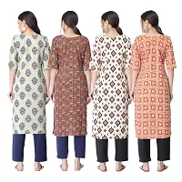 New Crepe Combo Printed Kurtis For Women Pack Of 4-thumb1