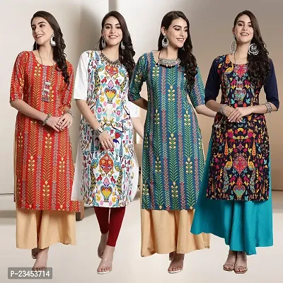 Fancy Crepe Kurtis for Women Pack Of 4