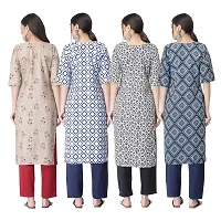 New Crepe Combo Printed Kurtis For Women Pack Of 4-thumb1