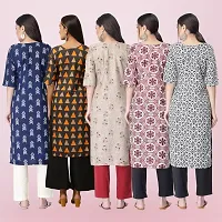 Women Stylish Crepe Printed Straight Kurta-thumb1