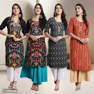 Fancy Crepe Kurtis for Women Pack Of 4-thumb0