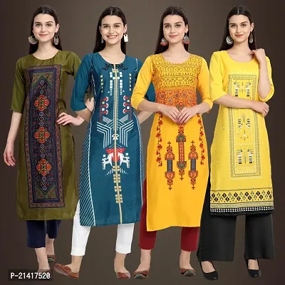 Fancy Crepe Kurtis for Women Pack Of 4-thumb0