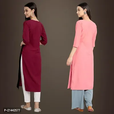 Fancy Crepe Kurtis for Women Pack Of 2-thumb2