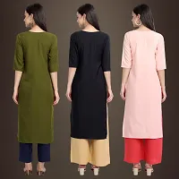 Fancy Crepe Kurtis for Women Pack Of 3-thumb1