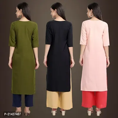 Fancy Crepe Kurtis for Women Pack Of 3-thumb2