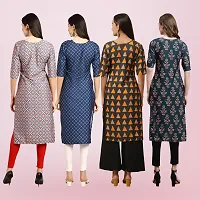 Women Stylish Crepe Printed Straight Kurta-thumb1